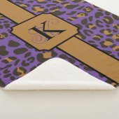 ヒョウパーソナライズされたジャガーアニマルプリント模様 シェルパブランケット (3/4)