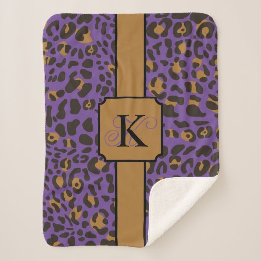 ヒョウパーソナライズされたジャガーアニマルプリント模様 シェルパブランケット (正面)