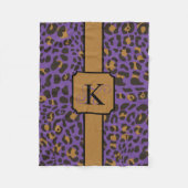 ヒョウパーソナライズされたジャガーアニマルプリント模様 フリースブランケット (正面)