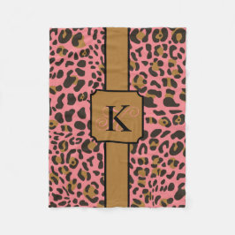 ヒョウパーソナライズされたジャガーアニマルプリント模様 フリースブランケット