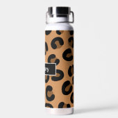 ヒョウパーソナライズされたプリント流体アート ウォーターボトル (背面)