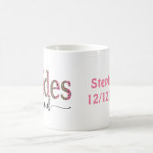 ヒョウパーソナライズされたプリント花嫁ギフト コーヒーマグカップ (中央)