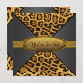 ヒョウパーティー 招待状 (正面/裏面)
