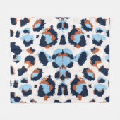 ヒョウファンキー型動物園芸術動物 フリースブランケット (正面(横))