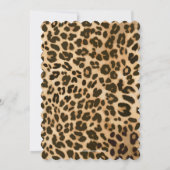 ヒョウファンシーブラックボウガールベビーシャワー 招待状 (裏面)