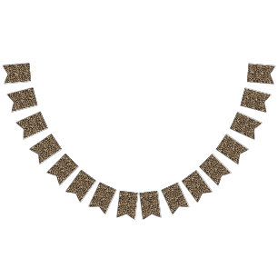 ヒョウフェイクファーおもしろい バンティングフラッグ