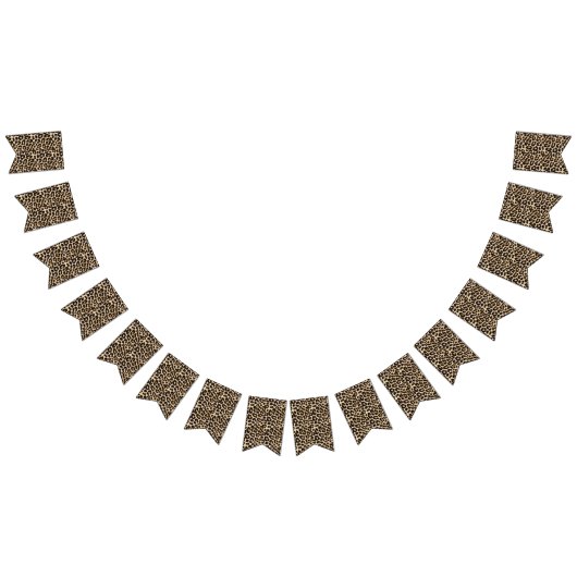 ヒョウフェイクファーおもしろい バンティングフラッグ (全)