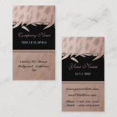 ヒョウフェミニンの縦型印刷 名刺 (正面/裏面)