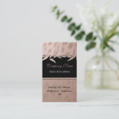 ヒョウフェミニンの縦型印刷 名刺 (スタンド正面)