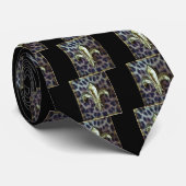 ヒョウフレームを持つ金ゴールドのアヤメ ネクタイ (ロール)