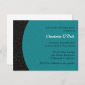 ヒョウプリントの誕生パーティー 招待状 (正面/裏面)