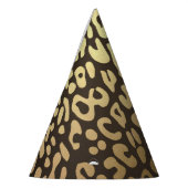ヒョウプリントワイルドジャングルバースデーパーティー パーティーハット (左)