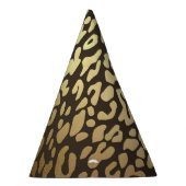 ヒョウプリントワイルドジャングルバースデーパーティー パーティーハット (右)