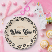 ヒョウプリントワイルドワン1歳パーティー ペーパープレート (パーティー)