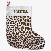 ヒョウプリント ラージクリスマスストッキング (正面)
