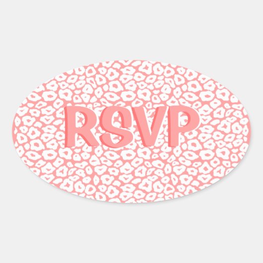 ヒョウポップ・アートの 楕円形シール (正面)