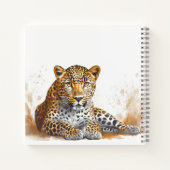 ヒョウポートレートパーソナライズされた名 ノートブック (裏面)