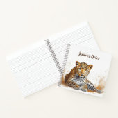 ヒョウポートレートパーソナライズされた名 ノートブック (内部)