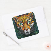 ヒョウポートレート スクエアシール (封筒)