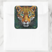 ヒョウポートレート スクエアシール (バッグ)