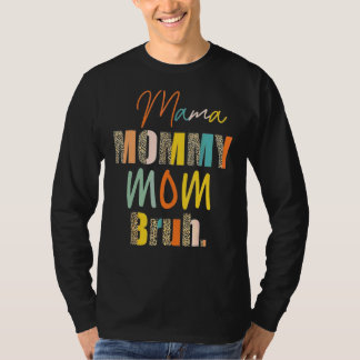 ヒョウママ母ブルママ母の日の女性 Tシャツ