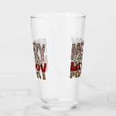 ヒョウメリーと格子柄のプリントとメリークリスマス タンブラーグラス (左)