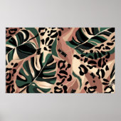 ヒョウモダンの皮を持つエキゾチックなパターン。クリエイティブ ポスター (正面)