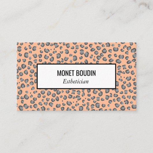 ヒョウモダンアニマルプリントソーシャルメディアのアイコン 名刺 (正面)