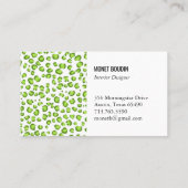 ヒョウモダンカスタムアニマルプリント 名刺 (裏面)