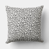 ヒョウモダンソフトブラックアニマルプリントパターン クッション (裏面)
