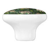 ヒョウモダンタガジャングルプラントブラックデザイン セラミックノブ (側面)