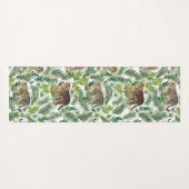 ヒョウモダントラのジャングル植物 ヨガマット (裏面(横))