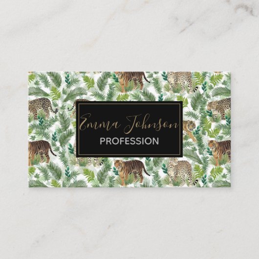 ヒョウモダントラのジャングル植物 名刺 (正面)