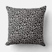 ヒョウモダンブラックアニマルプリントパターン クッション (正面)