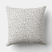 ヒョウモダンペーター灰色アニマルプリントパターン クッション (裏面)