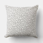 ヒョウモダンペーター灰色アニマルプリントパターン クッション (正面)
