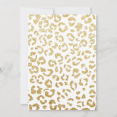 ヒョウモダン型金ゴールドグリッター素晴らしい50 招待状 (裏面)