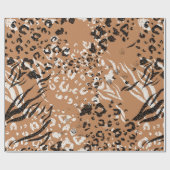 ヒョウモダン。パターン.バックグラウンド.ワイルド自然。 ラッピングペーパー (フラット)