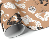 ヒョウモダン。パターン.バックグラウンド.ワイルド自然。 ラッピングペーパー (ロールコーナー)