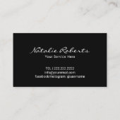 ヒョウモダン&ブラックグリッターサロン&スパロイヤリティ ロイヤリティカード (裏面)