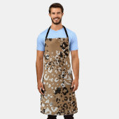 ヒョウモダン：野生の自然パターン。 エプロン (着用した状態)