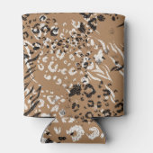 ヒョウモダン：野生の自然パターン。 缶クーラー (裏面)