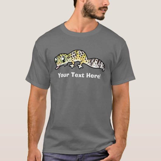 ヒョウモントカゲモドキのキャラクター Tシャツ (正面)