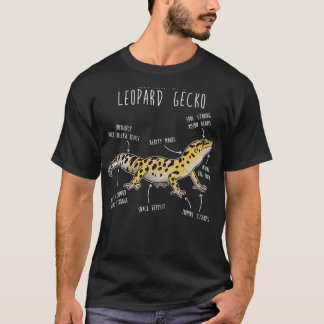 ヒョウモントカゲモドキの解剖学 Tシャツ