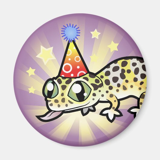 ヒョウモントカゲモドキの誕生日 マグネット (正面)