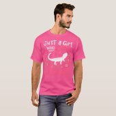 ヒョウモントカゲモドキ ただのヤモリ好き女子 Tシャツ (正面フル)