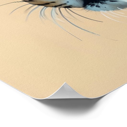 ヒョウユニーク絵画のジャングル動物アート ポスター (角)