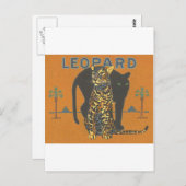 ヒョウヴィンテージ ポストカード (正面/裏面)