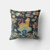 ヒョウ中国の柄デコ枕 クッション (裏面)