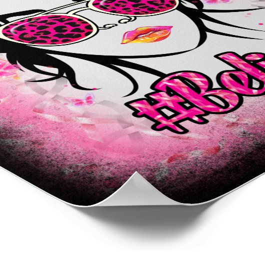 ヒョウ乳がん認識度戦士信じ ポスター (角)